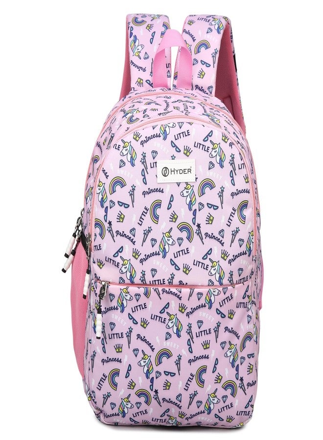 HYDER Kids 20L Zippy Unicorn Backpack Best Stylish Waterproof Lightweight Casual/Picnic/Tuition/School Bag for Children Boys And Girls (Baby Pink) - Image 1